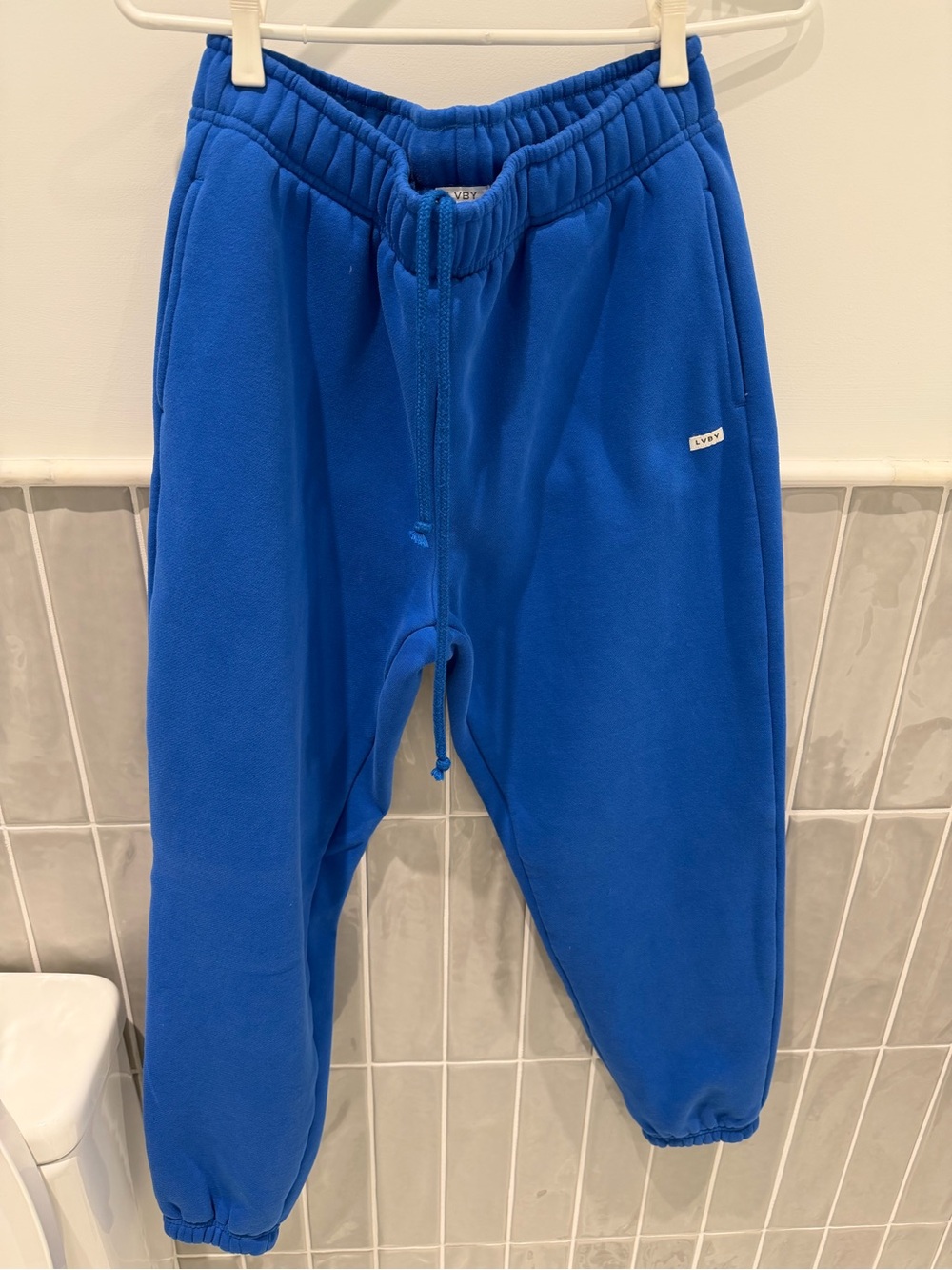 Blue Fleece Jogger Sweatpants